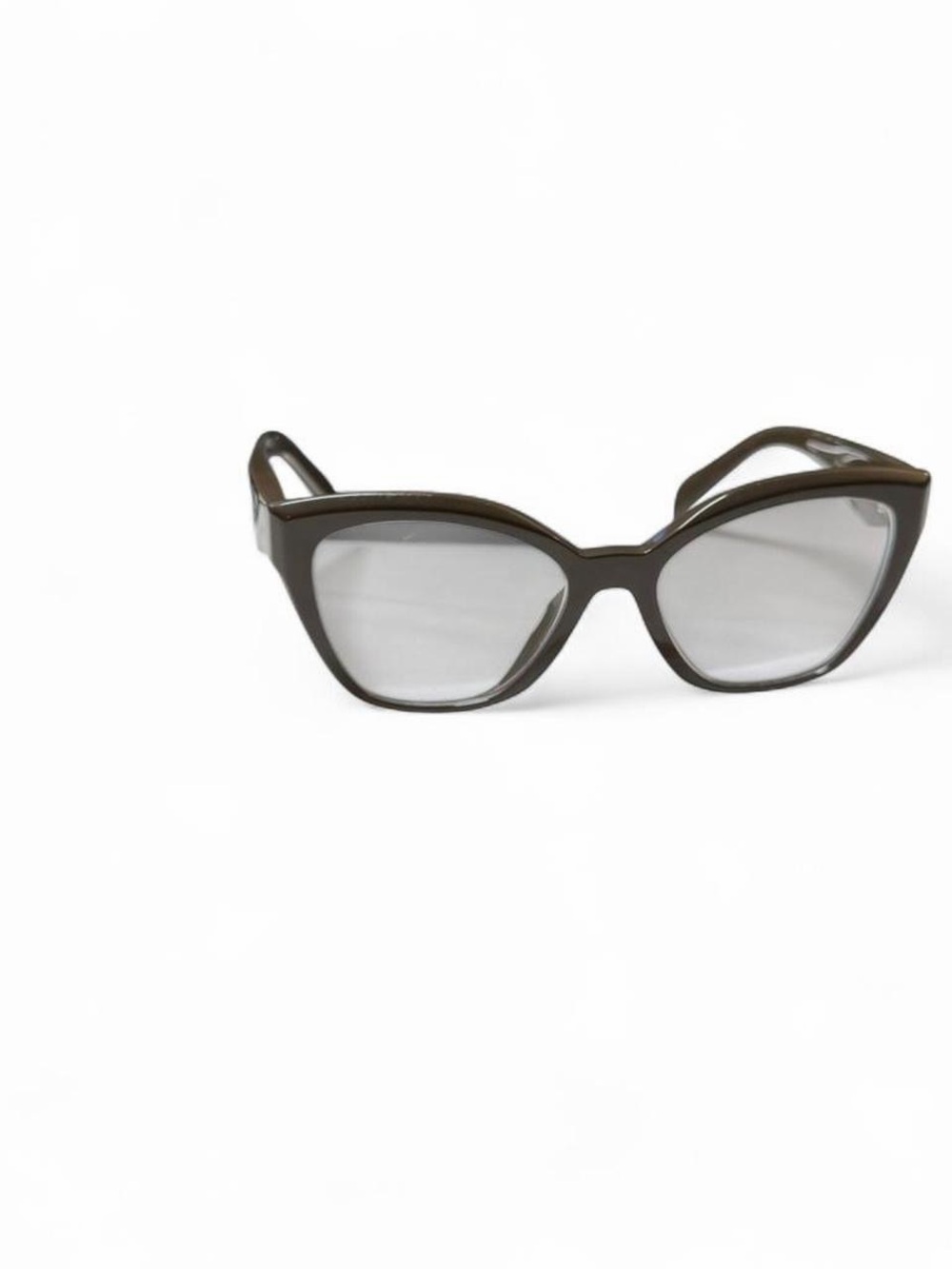 Prada Cat-Eye Sunglasses in Dark Brown with Gray Lenses